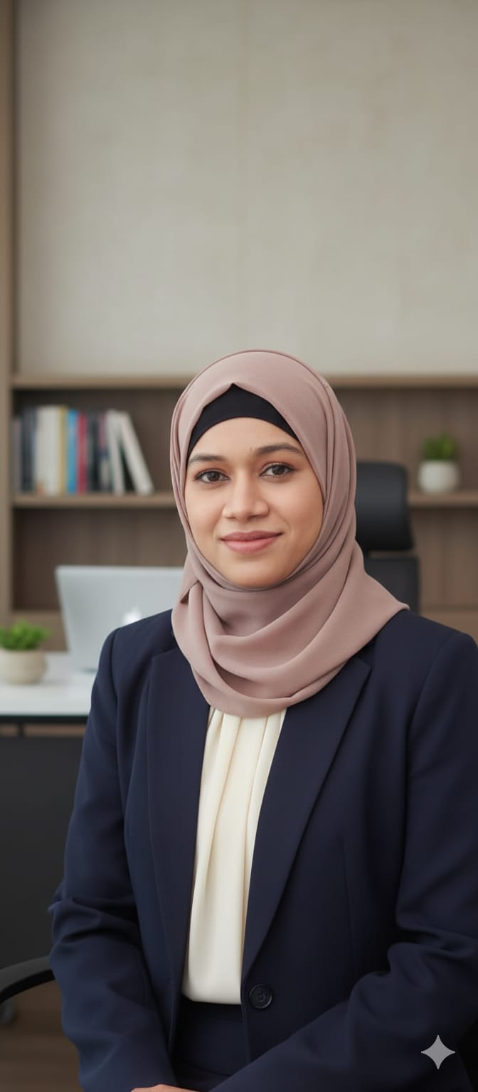 Formal headshot of Shamila K A